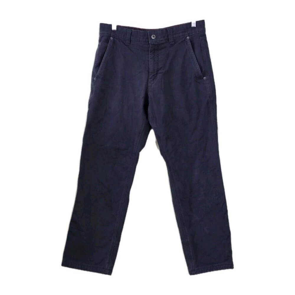 Eddie Bauer Twill Pants Mountain Ops Mens 33x30 Gray Work Outdoors Fleece Lined